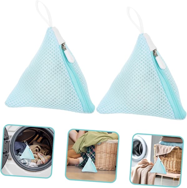 2-pack Mini Tvättväskor i Polyester för Ömtåliga Plagg, Bärbar Nätresväska Organizer
