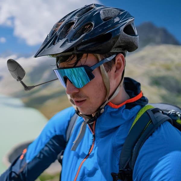 Justerbart letvægts cykelhjelmspejl til cykling bagfra