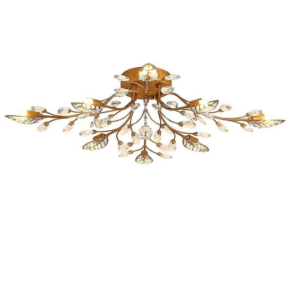 8-armet 80cm Loftlampe Led Krystal Flush Mount Chic Moderne
