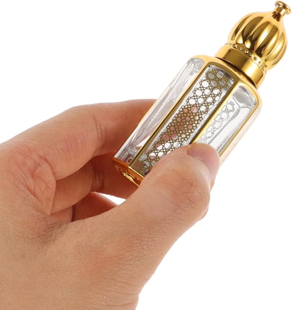 4 st tomma glasrullflaskor eterisk oljeflaska kupollock parfymprovflaskor för aromaterapioljor