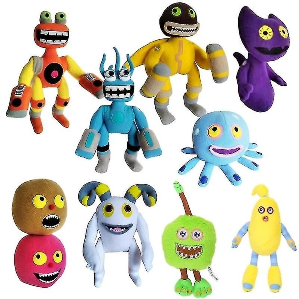 Singing Monsters Wubbox pehmolelut söpöt pehmeät täytetyt Kawaii-nuket Peluches lapsille lasten lelu 25cm3
