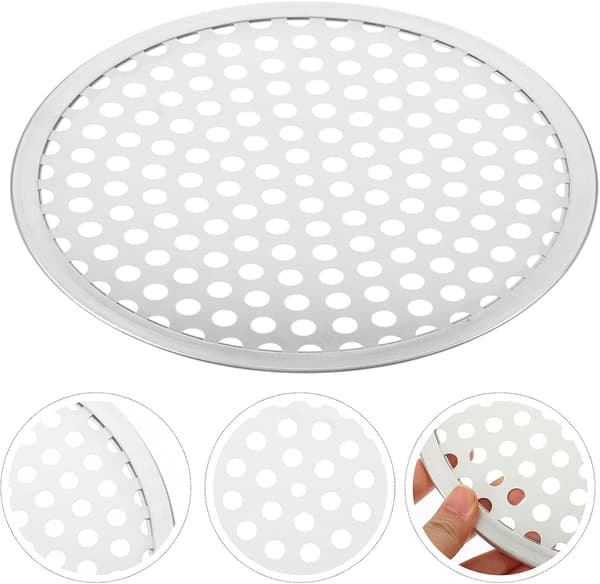 Pizzapande Pizzabagepande 12 Tommer Rustfrit Stål Rustfri Glat Non-Stick Belægning