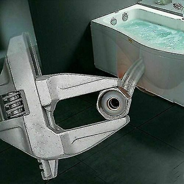 Bred Justerbar Nøgle VVS 8 200mm Sølv