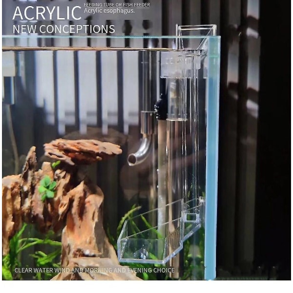 Akvariummatningsrör Glasmatare Akryl Universal