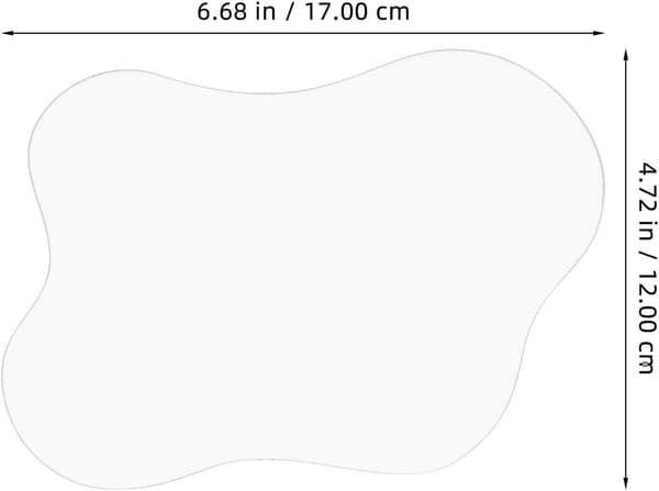 2 stk. akrylunderlegg kaffekoppunderlegg skyform uregelmessig design solid varmebestandig egnet