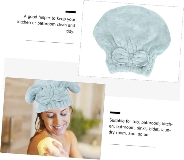 Tørhårshætte Fleece Sløjfe Hårtørring Shampoo Tørvask Kvindelig Absorberende Hætte Hurtig Behagelig Berøring Egnet