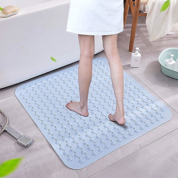 Liukumaton PVC-kylpymatto Jalkamassaa Matto 48x48cm Vihreä