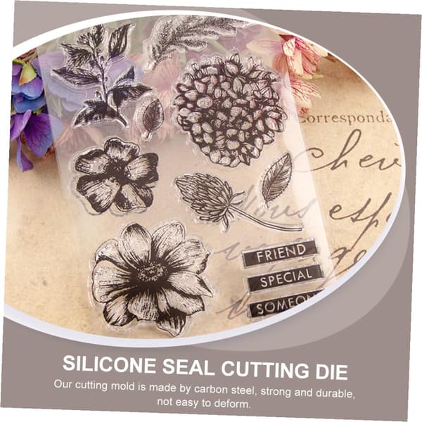 DIY Silikontätning Blomsterskärningsform Set Stämpel, Silikonskärningsform Kit