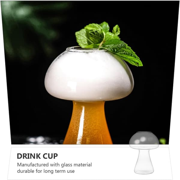 Svampcocktailglas och 280 ml dricksglas med stabil placering och slät koppmun