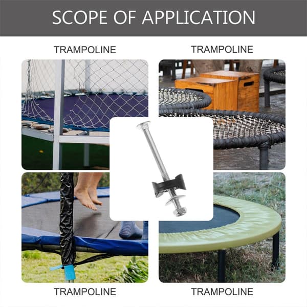 Trampoline laget av galvanisert stål 6 stk. erstatningsskruer med vognbolt og mutter