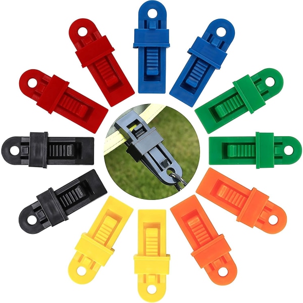 Multifunctional Tent Clip Plastic Tent Clamp Tarp Clamp For Outdoor Camping Activities And Hiking 12pcs