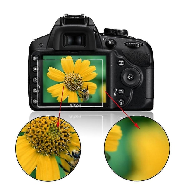 Hærdet glas filmbeskytter til Nikon D3100 D3200