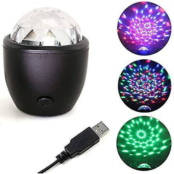 Disco Lys 3W DJ Belysning Discokugle Mini Party Strobe