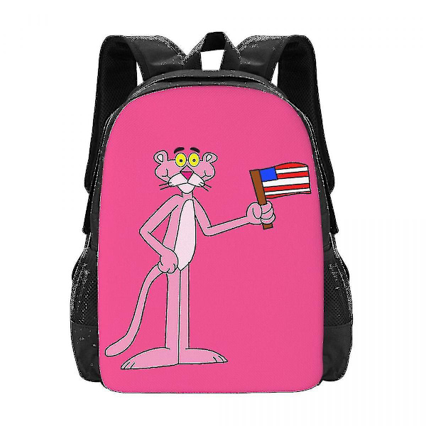 Pink Panther -reppu 3D-painatus, kepulainen leopardi, tytöille ja pojille, matkareppu, peruskoulu ja yläkoulu, koululaukku 2