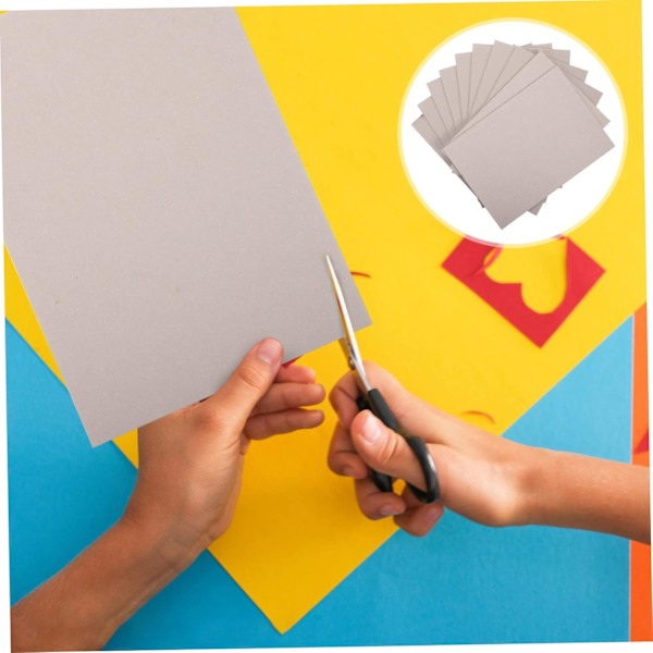 Tykt gråt pap til hobbyprojekter 10 stk. drenge og materiale skumplade modeller pap