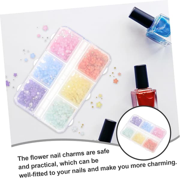 Neglekunsttilbehør Blomster Neglecharms til Manicure Kunstforsyninger til DIY