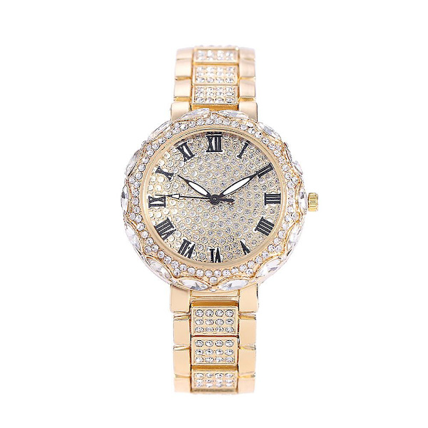 Klokker for kvinner - Motetrend Stjerneklokker for kvinner Diamant Mote Forretnings Kvartsklokke Rose gold