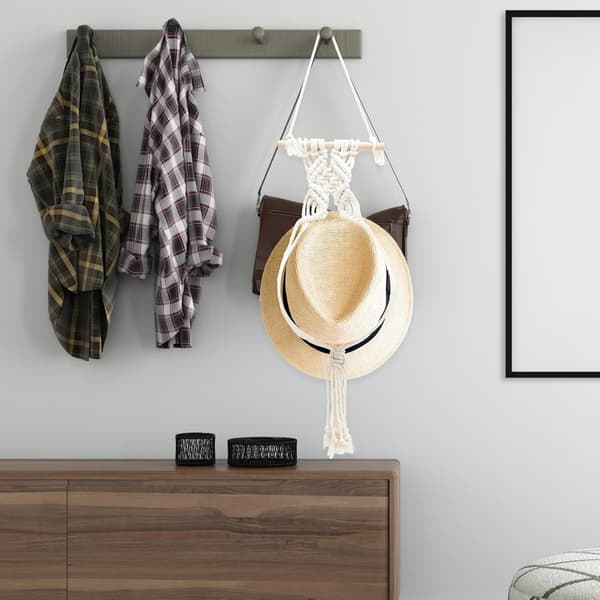 Hatthållare Hatthängare Enkellager Bomullsrep Trä Kreativ Klassisk Design Väggupphängning