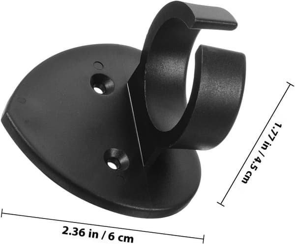 6 st mikrofonkrokar väggfäste med anti-rullande ringar och hjärtformade klämmor