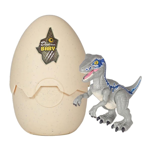 Dinosaur Egg Hatch Realistisk Figur LED Lys Lyd Education