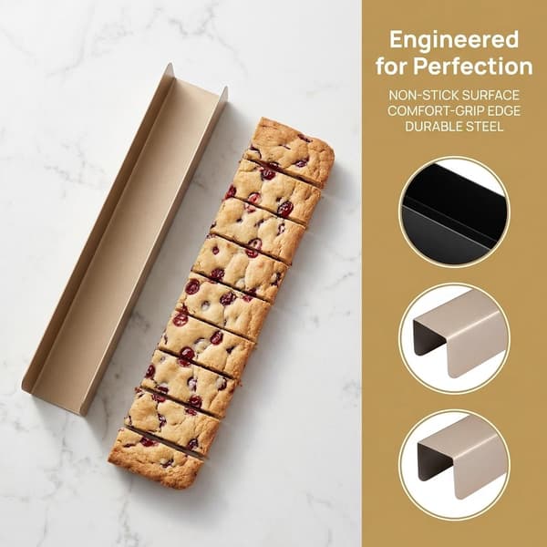 2 stk. U-formede og rektangulære kjeksformer i rustfritt stål for baking