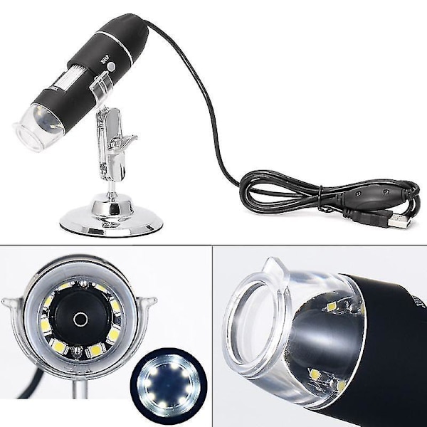1600x USB Digital Mikroskopkamera med 8 LED-belysning