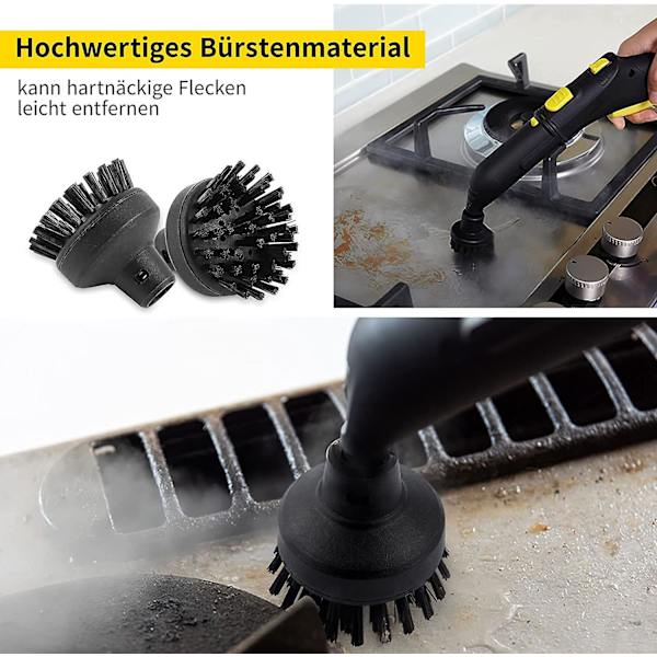 2 kpl Suuri Pyöreä Harja Karcher-Höyrypuhdistajalle