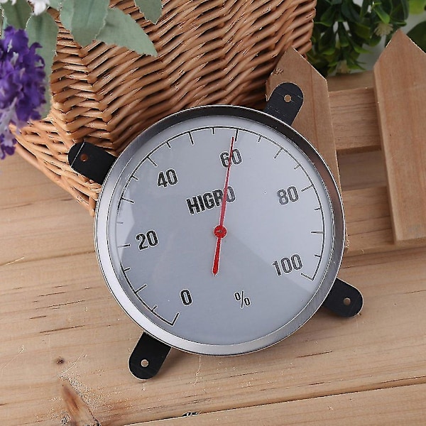 Saunatermometer og hygrometer i rustfritt stål