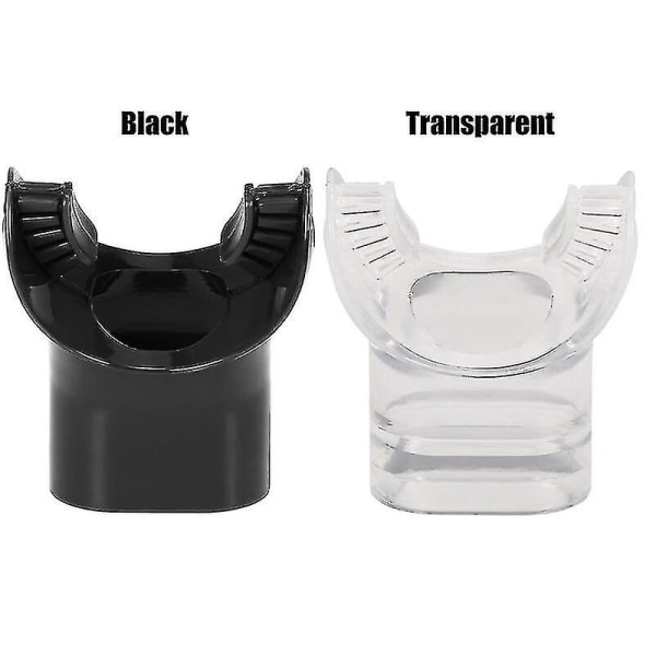 Sett med 2 silikon munnstykker for snorkel, Modell: Transparent - Modell:transparent