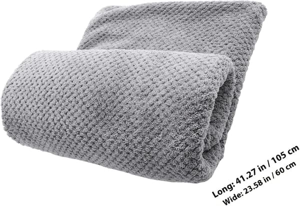 Koralfleece Hårtørringshåndklæde Wrap Superabsorberende Stor Brusehætte Hurtigtørrende til Bad