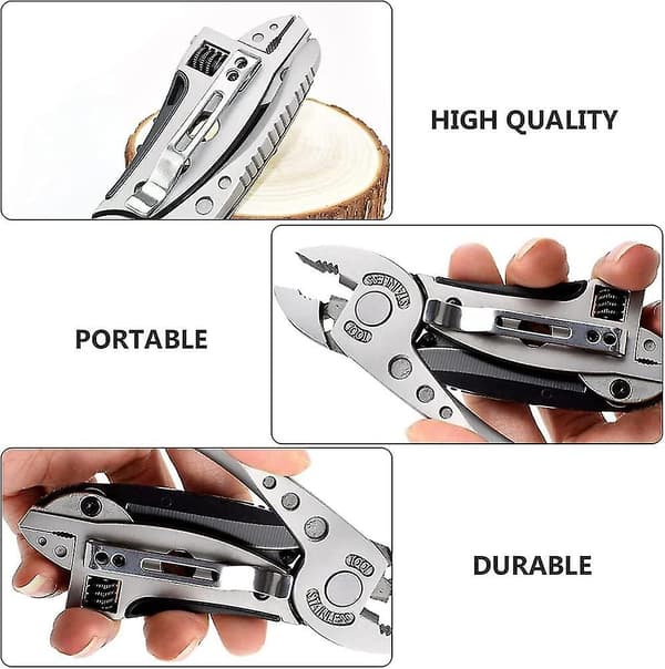 Multiverktyg Campingtillbehör Hängande Tång Multiverktyg Multi-Tång (silver) (2-pack