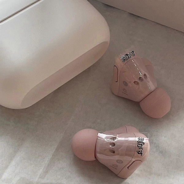 Nye Heartbuds Hjerteformede Trådløse Hodetelefoner for Jenter Light Pink