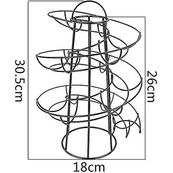 Eggspiral Dispenser Stativ Grønnsaksorganisator Kurv