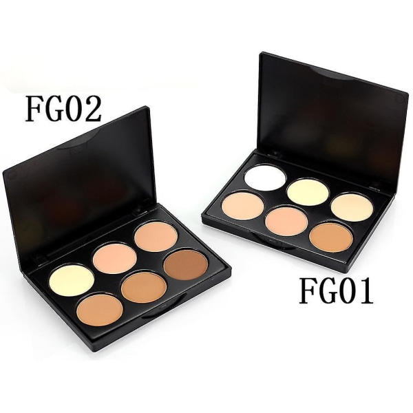 Mini 6 Color Makeup Powder Foundation Concealer Palette