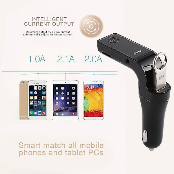 Auton MP3-soitin FM-lähetin Bluetooth USB-lataus