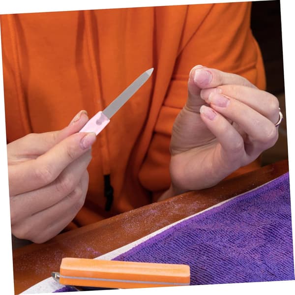 48 stk. dobbeltsidet neglefilsæt i rustfrit stål til kvinder Bærbar manicure og pedicure neglebuffer