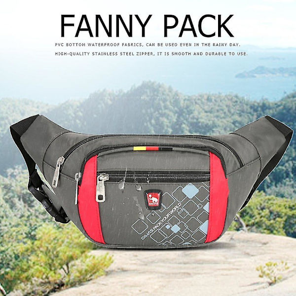 Oiwas Vattentät Midjeväsk Fanny Pack Män Nylon Pengar