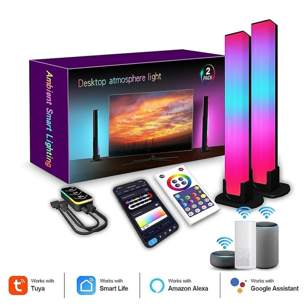 Tuya Wifi Datamaskin Skrivebord Atmosfærisk Lampe Rgb Sensor