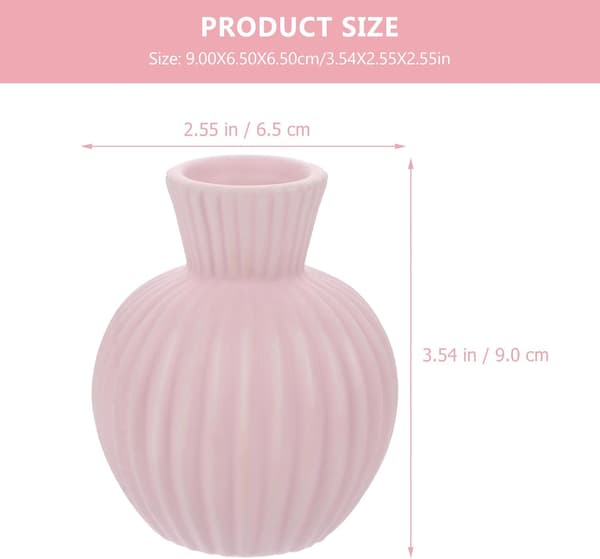 Keramisk Blomvas Unik Exteriör Design Lätt att Underhålla Rosa Hydroponisk Behållare