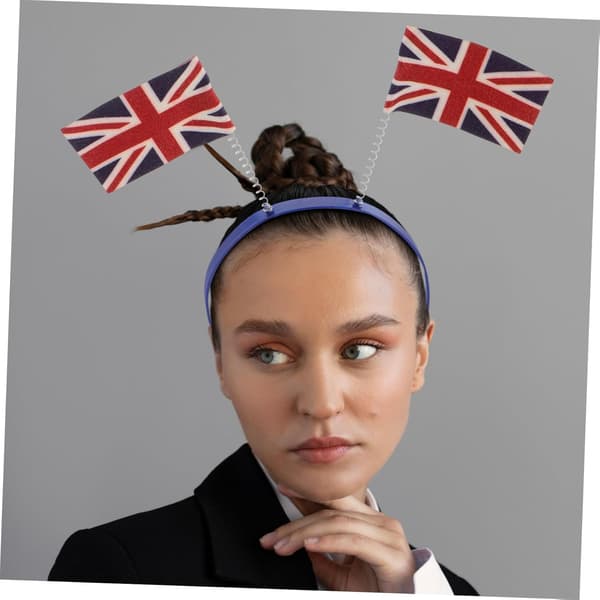 Nasjonalt flagghårbånd Union Jack Hodeplagg for jenter Fotballfans Tilbehør til fester og feiringer