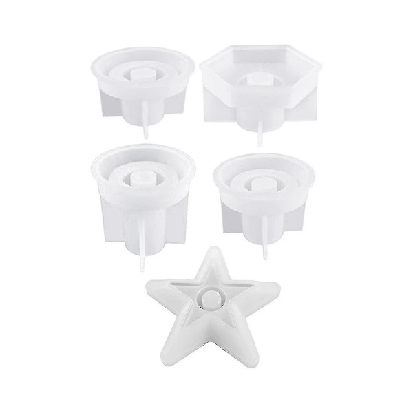 5 stk Silikonform Lysestake, Støpeform Lysestake, Lysestake Silikonform, diy Silic-yuhao