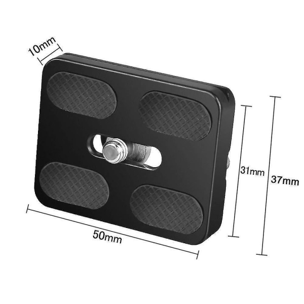 Snabbkopplingsplatta i aluminiumlegering Snabbkopplingsplatteadapter 1 set - svart)