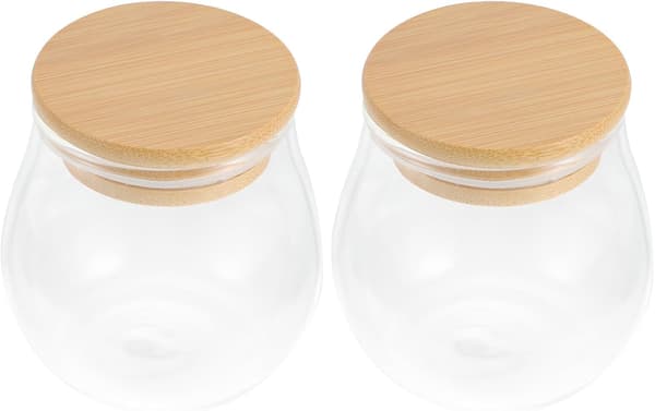 2 stk. forseglede matbeholdere i glass, tebeholder, multifunksjonell oppbevaring
