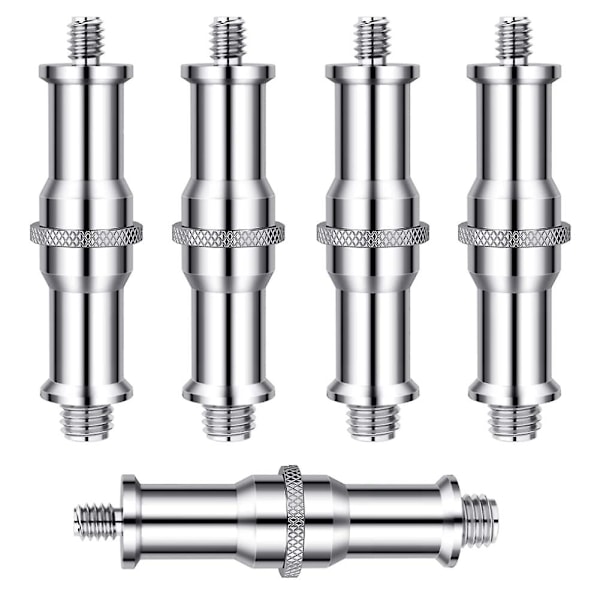 5 stk Standard 1/4 til 3/8 tommer Metall Hanngjenger Konverteringsskrue Adapter Spigot Stud