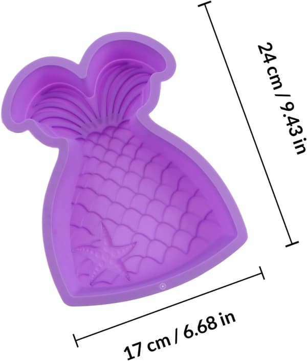 Havfrueformet bageform Non-stick bageform Silikone tegneserie cupcake bageform Nem at afforme