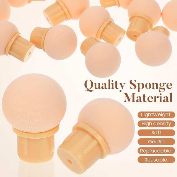 30 stk. Gradient Nail Art Svampespids Udskiftningshoveder til Ombre Neglesvampe Bløde til DIY Manicure