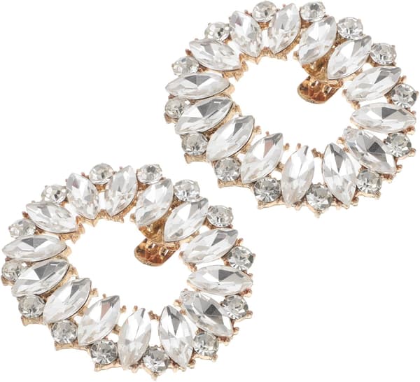 2 stk Rhinestone Skoblomster Elegante Klips Avtakbare Krystallanheng