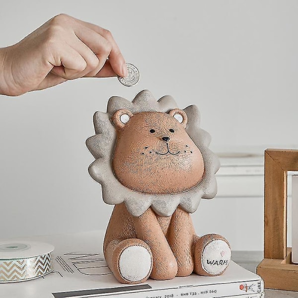 Lion Money Box sarjakuva söpö luova kolikkopankin säästölaatikko