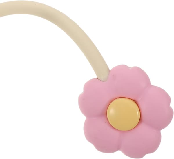 Dørstøtte for vaskemaskin for frontmatede vaskemaskiner, rosa blomsterformet fleksibel dørstopper