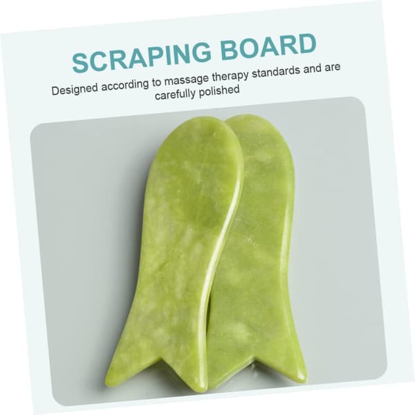 2 stk. Jade Glatte Skrapebrett Gua Sha Brett for Kroppsskraping